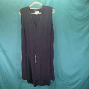 Olive & Oak Navy Sleeveless V-Neck Dress With Tassel Detail